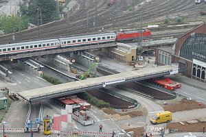 Schachtbauer am Hamburger Hauptbahnhof