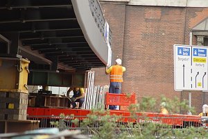 Schachtbauer am Hamburger Hauptbahnhof