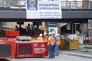 Schachtbauer am Hamburger Hauptbahnhof