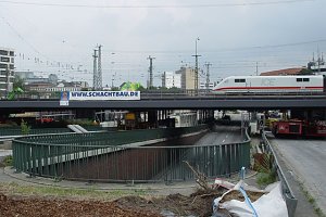 Schachtbauer am Hamburger Hauptbahnhof