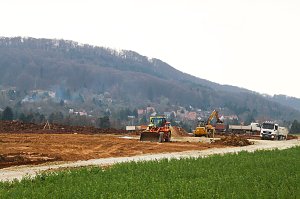 Erdarbeiten f&uuml;r neue Gro&szlig;b&auml;ckerei