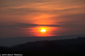 Sonnenuntergang bei Bleicherode