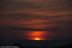 Sonnenuntergang bei Bleicherode
