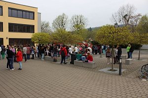 Ansturm auf die Schule