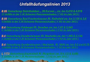 Verkehrsunfallstatistik f&uuml;r 2013 (1)