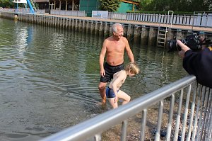 K&uuml;hl beim Anbaden