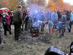 Osterfeuer in Nordhausen Nord