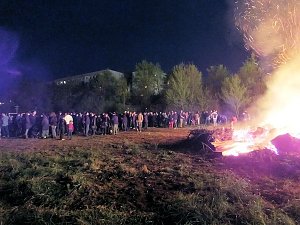 Osterfeuer in Nordhausen Nord