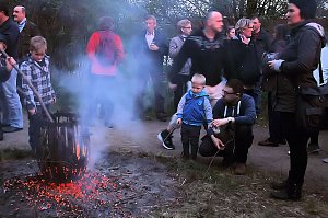 Osterfeuer in Nordhausen Nord