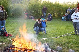 Osterfeuer in Obergebra