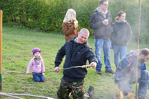 Osterfeuer in Obergebra