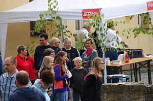 Maibaum in Obergebra gesetzt
