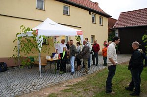 Maibaum in Obergebra gesetzt