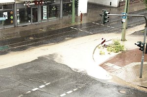 Starke Regenf&auml;lle in Nordhausen