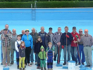 Arbeitseinsatz im Freibad