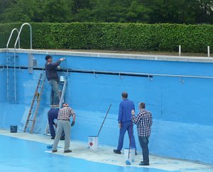 Arbeitseinsatz im Freibad