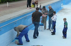 Arbeitseinsatz im Freibad