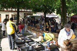 B&uuml;chermarkt des KILA auf dem Blasiikirchplatz