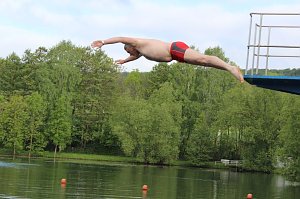 Erste Badeg&auml;ste am Bebraer Teich