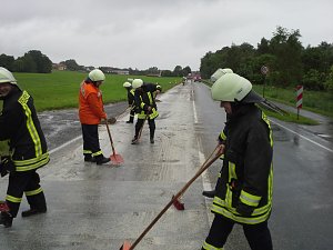 Einsatz auf der Bundesstra&szlig;e