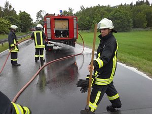 Einsatz auf der Bundesstra&szlig;e
