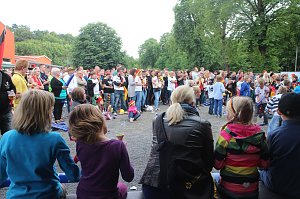 Erstes Public Viewing im Parkschloss