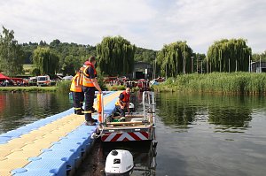 Gemeinsame Übung am Stausee
