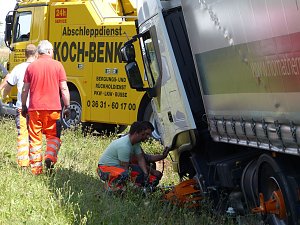 Bergung in der Auffahrt