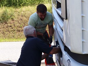 Bergung in der Auffahrt