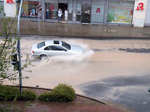Regenguss auf Nordhausen