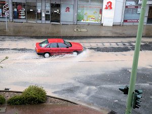Regenguss auf Nordhausen