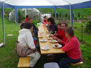 Spielenachmittag in Gartenanlage