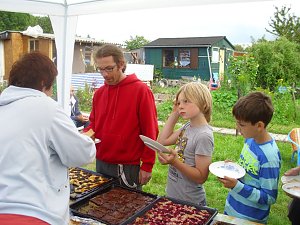 Spielenachmittag in Gartenanlage