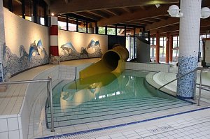 Riesenrutsche in Betrieb