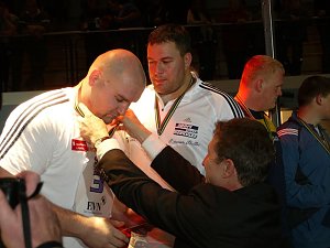 Die M&auml;nner beim Indoor
