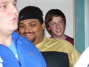 Die M&auml;nner beim Indoor
