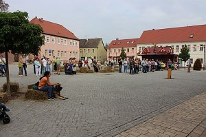 Hausm&auml;nner laden zum Bauernmarkt ein