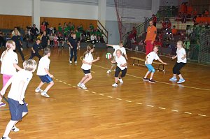 Zweifelderball in der Ballspielhalle