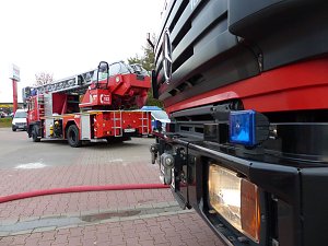 Brand im toom-Baumarkt in der Halleschen Stra&szlig;e