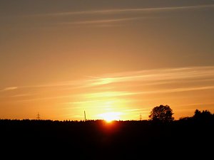 Sonnenuntergang bei Stiege