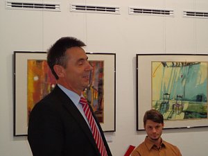 Vernissage zur Ausstellung von J&uuml;rgen Rennebach in der Kreissparkasse Nordhausen war gut besucht