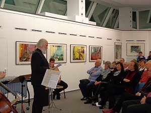 Vernissage zur Ausstellung von J&uuml;rgen Rennebach in der Kreissparkasse Nordhausen war gut besucht