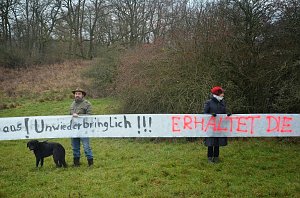 Protest gegen Probebohrungen