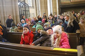 Im Nordh&auml;user Dom zeigte der &ouml;kumenische Kindergarten heute sein Krippenspiel