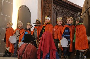 Im Nordh&auml;user Dom zeigte der &ouml;kumenische Kindergarten heute sein Krippenspiel