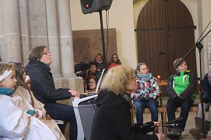Im Nordh&auml;user Dom zeigte der &ouml;kumenische Kindergarten heute sein Krippenspiel