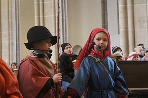 Im Nordh&auml;user Dom zeigte der &ouml;kumenische Kindergarten heute sein Krippenspiel