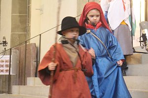 Im Nordh&auml;user Dom zeigte der &ouml;kumenische Kindergarten heute sein Krippenspiel