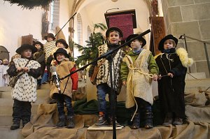 Im Nordh&auml;user Dom zeigte der &ouml;kumenische Kindergarten heute sein Krippenspiel