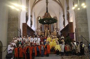 Im Nordh&auml;user Dom zeigte der &ouml;kumenische Kindergarten heute sein Krippenspiel